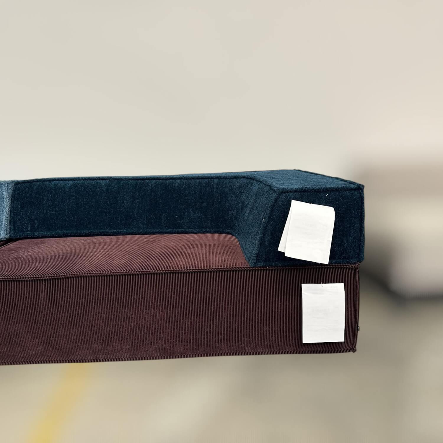 COR - Ecksofa Trio Stoff 9043 Petrol Blau 9074 Merlot Rot 9578 Grau Und 9044 Gletscherblau - 3