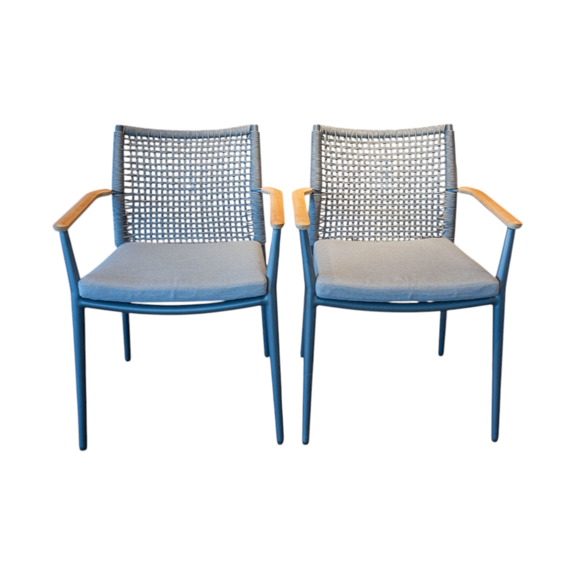 Solpuri - Set of 2 chairs Vera Outdoor fabric Bombay light grey frame aluminum anthracite - 1