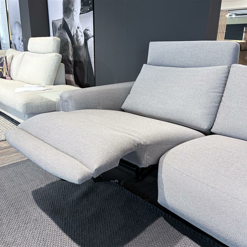 Rom - Ecksofa Cosmo HM 300 Stoff Silver Grau Gestell Schwarz - 6