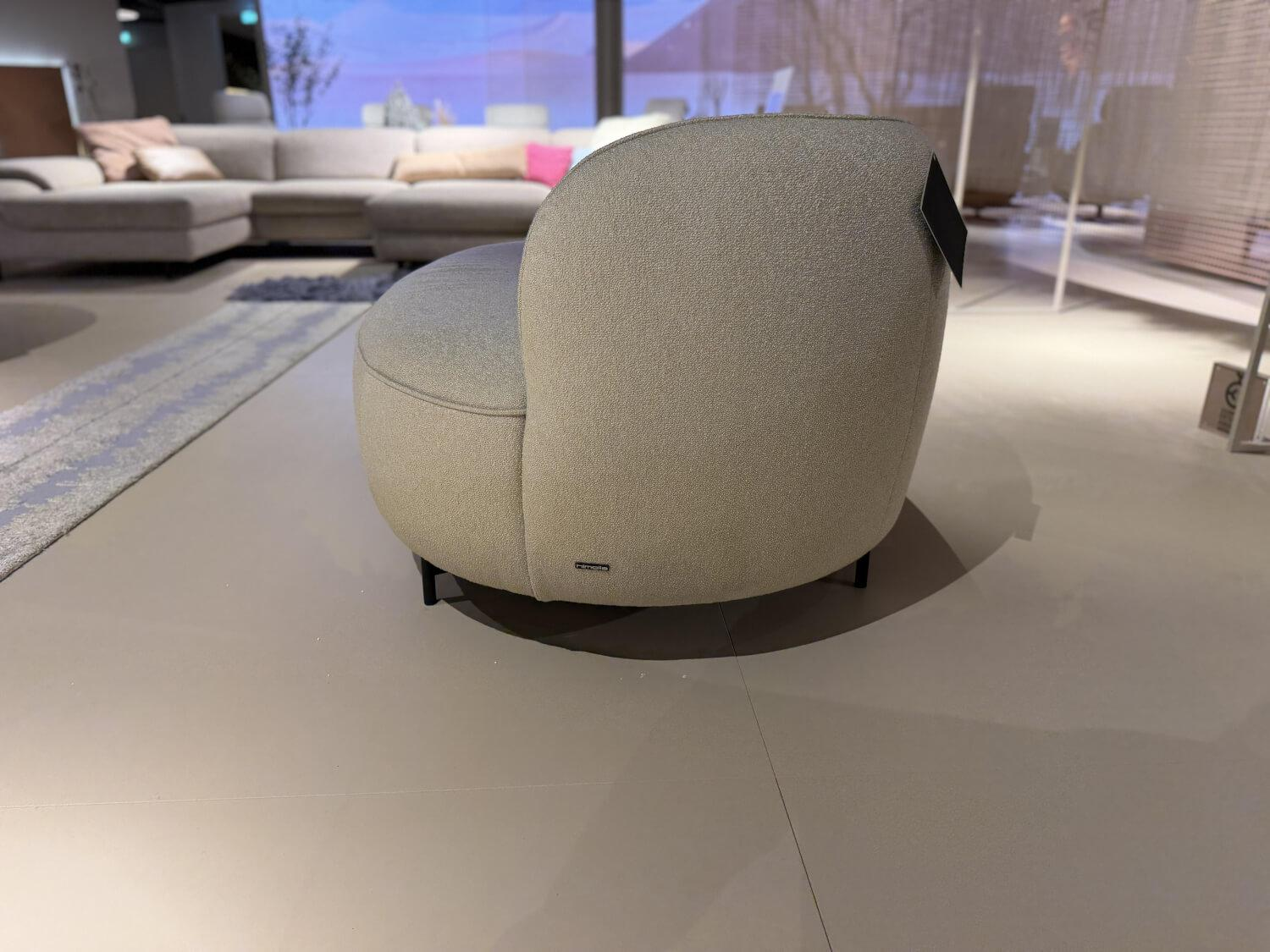 himolla - Recamiere 7596 40K Rechts Stoff 20Q2 Loop Erg Beige Gestell Metall Anthrazit - 3