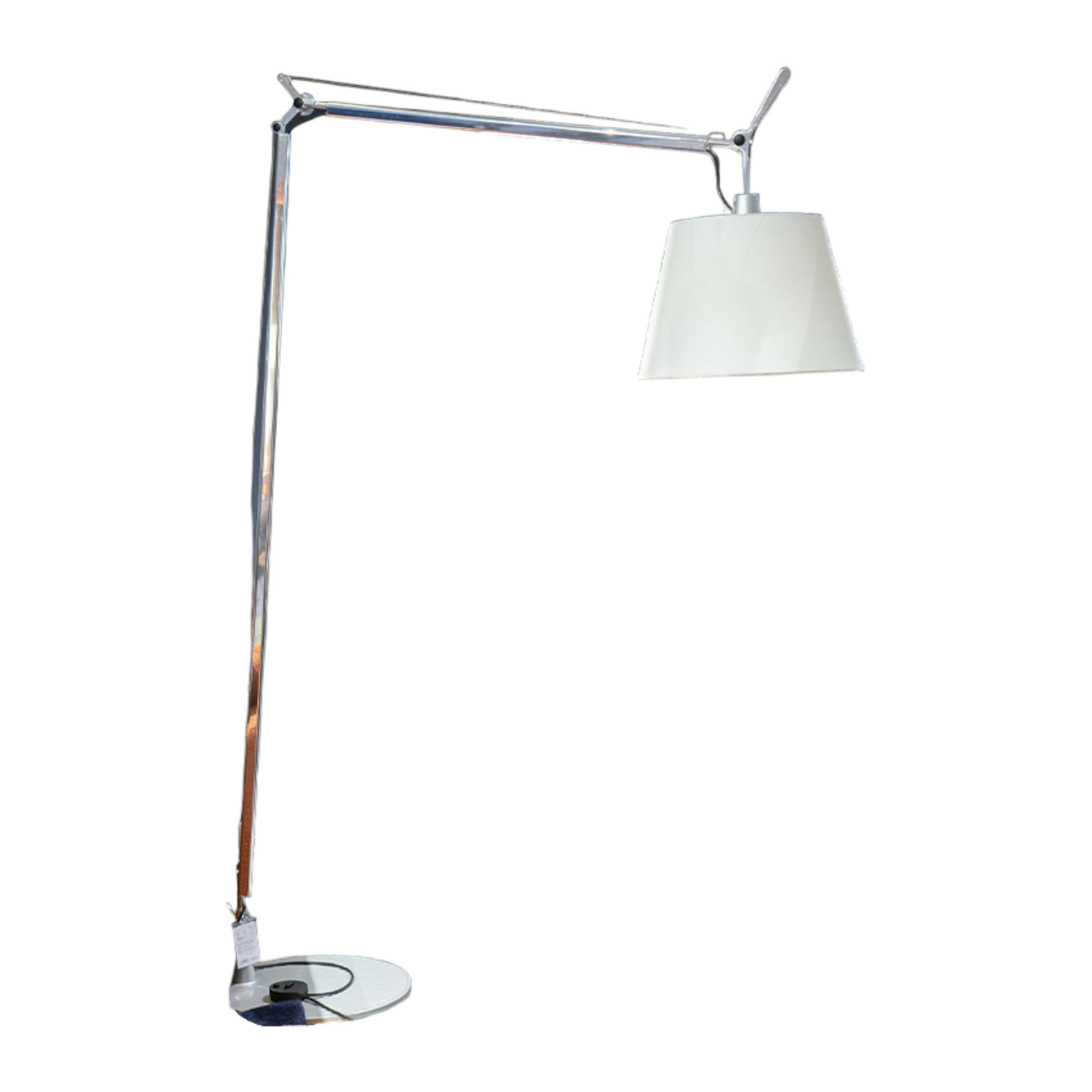 Artemide - Lampe Tolomeo Maxi Schirm Pergamentpapier Weiß Gestell Aluminium Und Metall Silber Dimmbar - 1