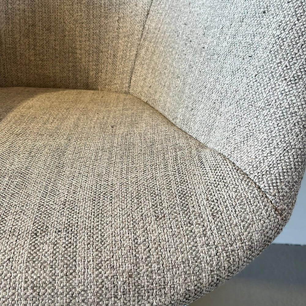 Walter Knoll - Armlehnstuhl Sheru 1437 C Sitz Stoff Togba Sahara Beige Rücken Leder Elen Bamboo Braun Gestell Bronze Pulverbeschichtet - 5