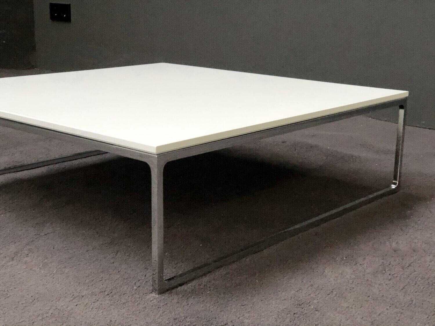 COR - Beistelltisch Mell Tischplatte P30 Silber Metallic Pulverbeschichtet Metallgestell Verchromt - 4