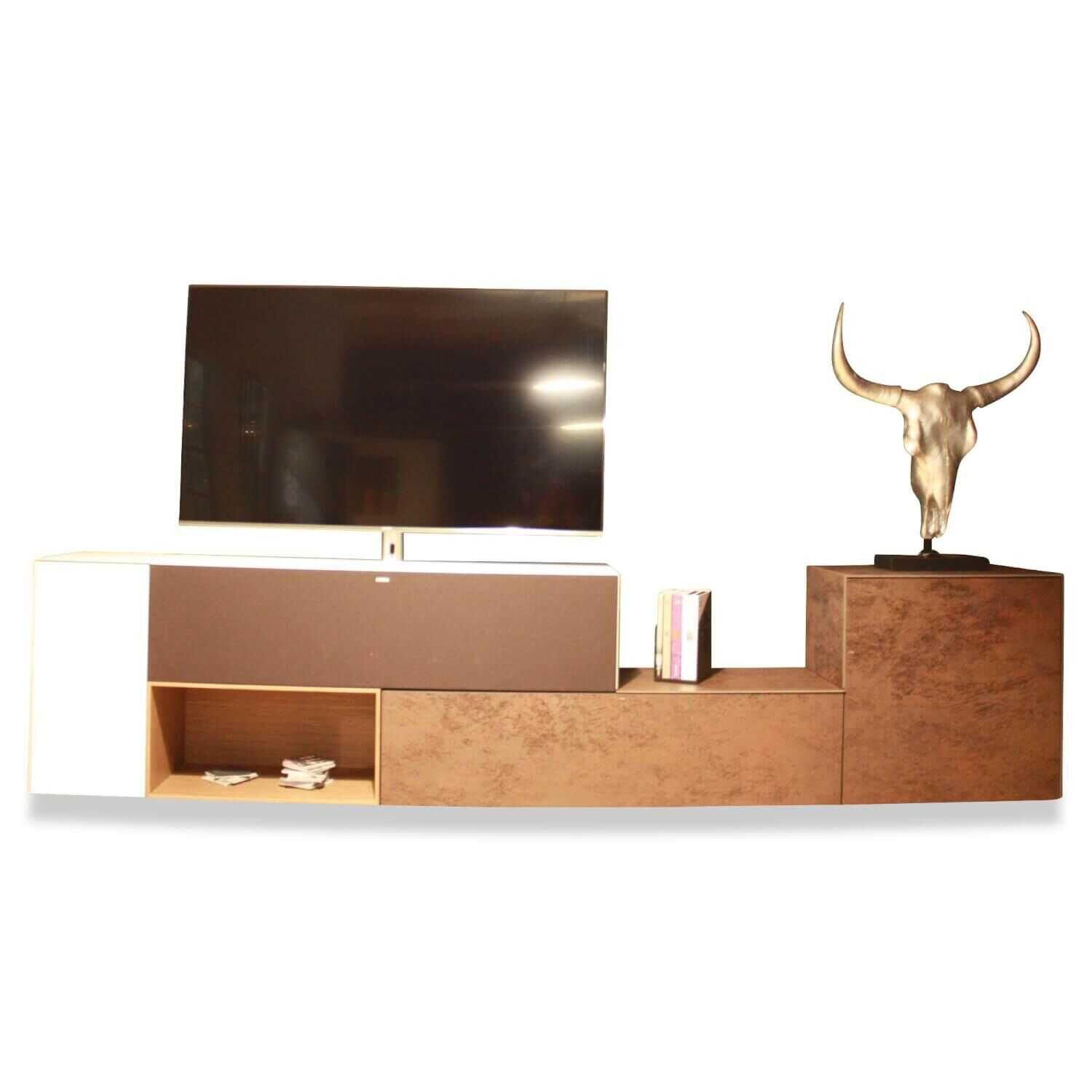spectral-smart-furniture-wohnwand-ameno-glas-satiniert-wei-C3-9F-keramik-braun-eiche-natur-mit-soundsystem-a9b81ae82643 Spectral Smart Furniture - Wohnwand Ameno Glas Satiniert Weiß Keramik Braun Eiche Natur mit Soundsystem - 1