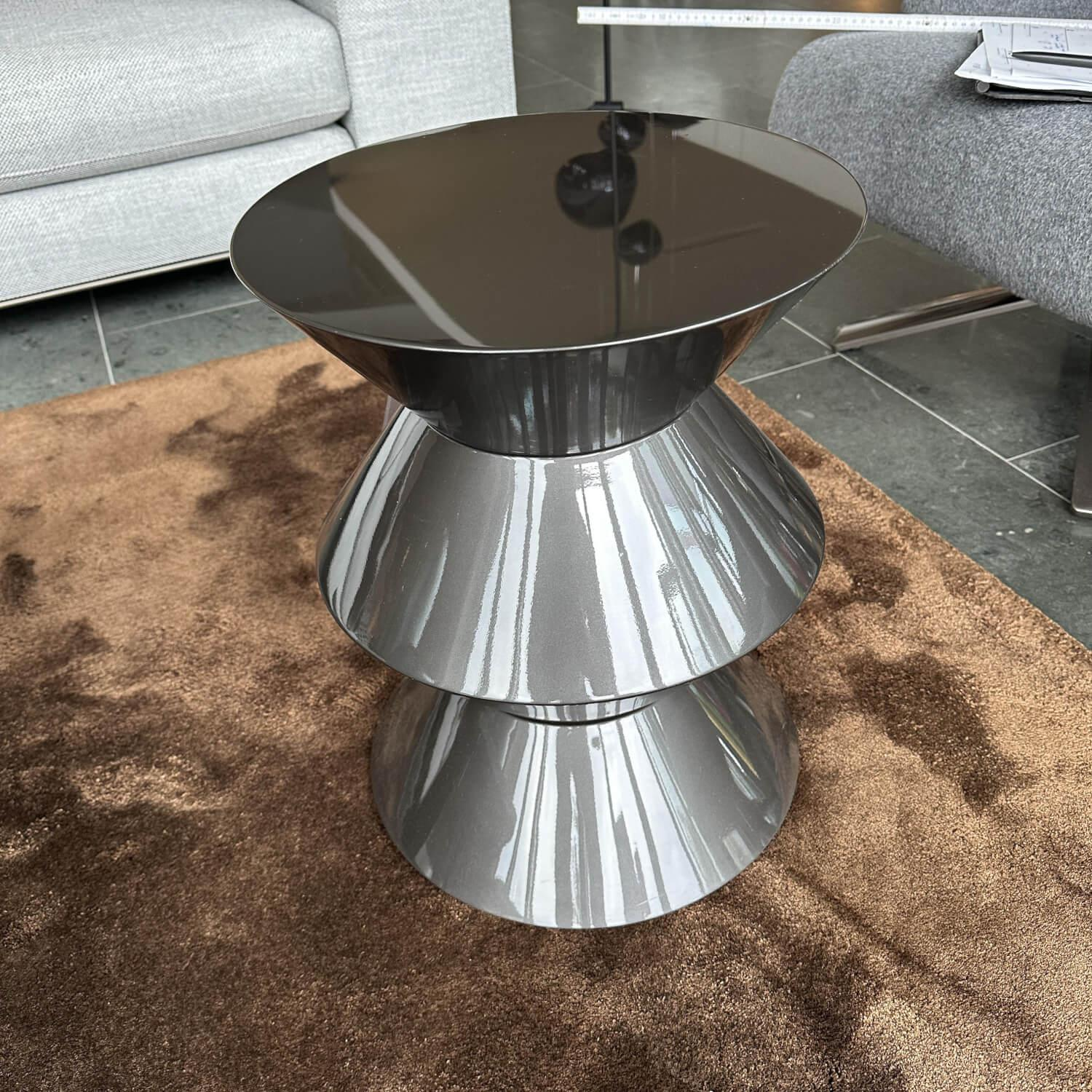Minotti - Beistelltisch Cesar Farbe Petro Grau Hochglanz - 4