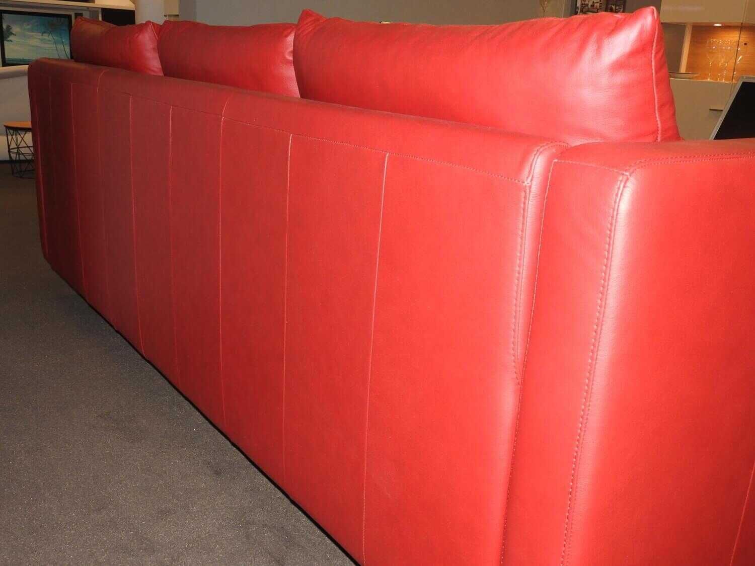 Stressless - Sofa E400 three-seater leather Paloma Cherry red with Ergo Adapt - 5