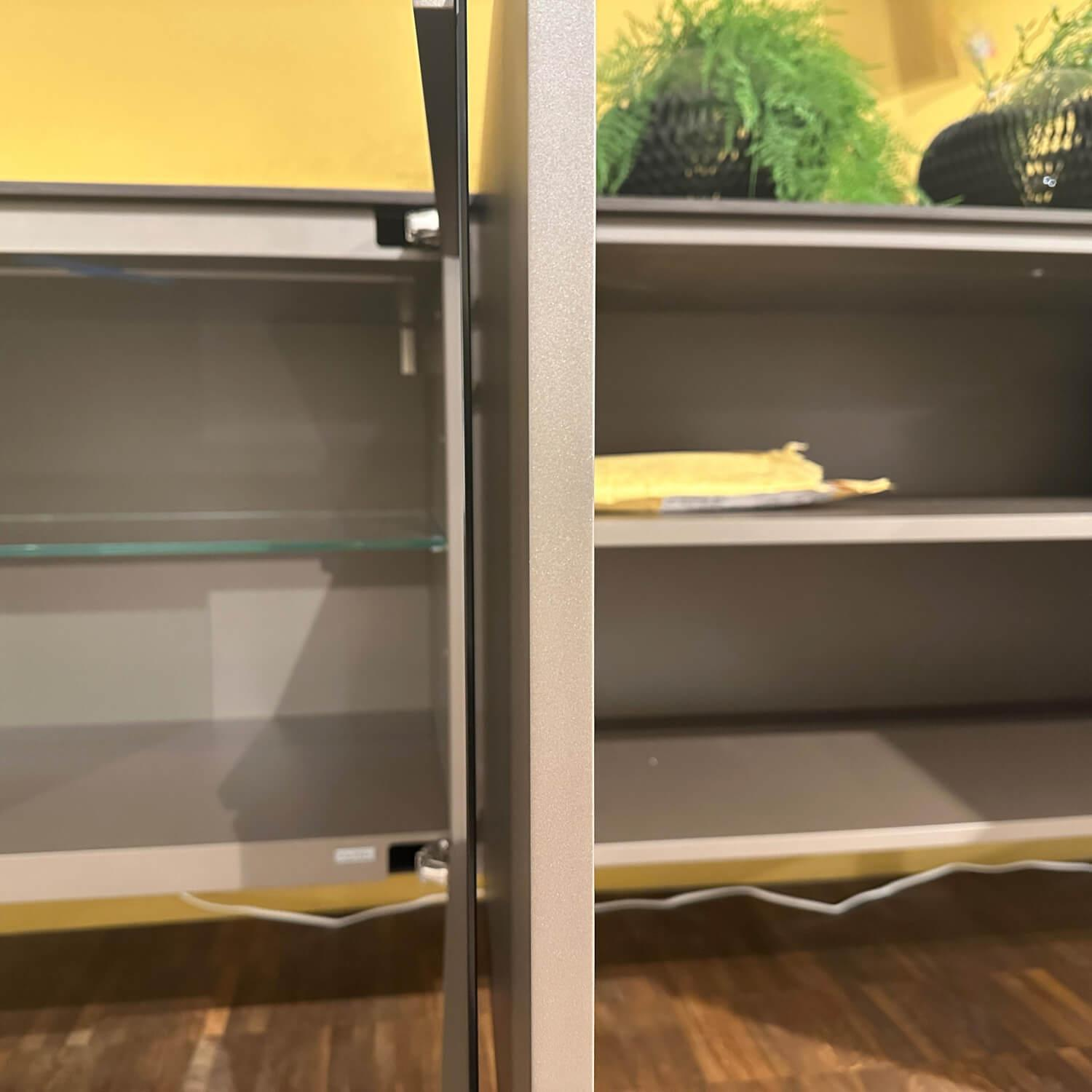 Interlübke - Hanging sideboard Cubus Light lacquer M10 bronze metallic gray Including showcase lighting - 8