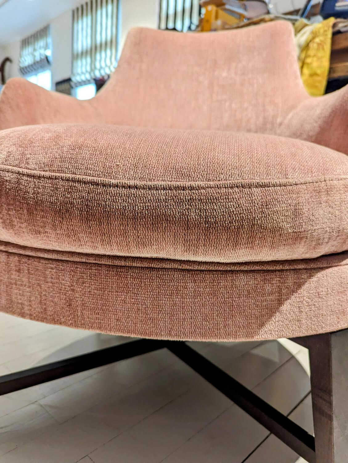 Flexform - Sessel Guscio Bezug Stoff Extra Esprit 1087 Rosa Holzgestell Schwarz - 4