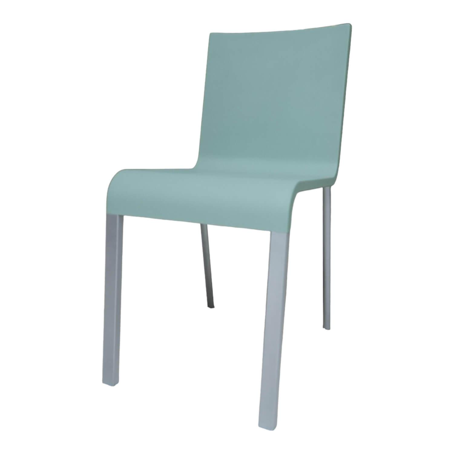 Stuhl 03 Sitzschalenfarbe Mint Untergestell Pulverbeschichtet Silber Glatt
