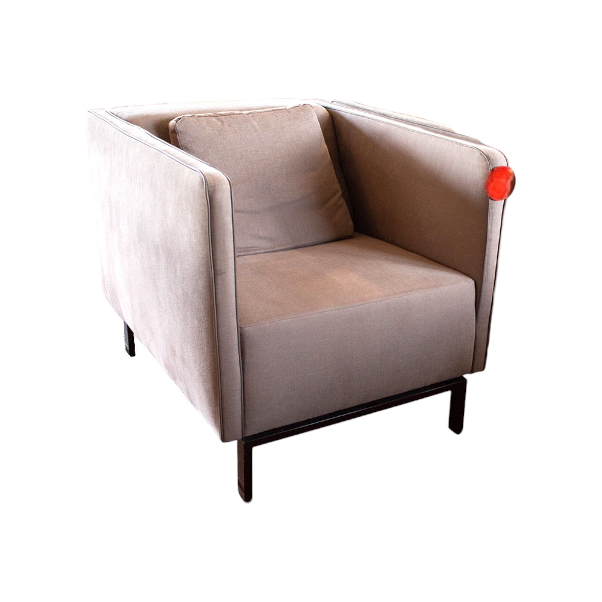 TM Collections - Sessel T-Take Me 7 Stoff Clen Beige Füße Metall Schwarz Inklusive Kissen - 1