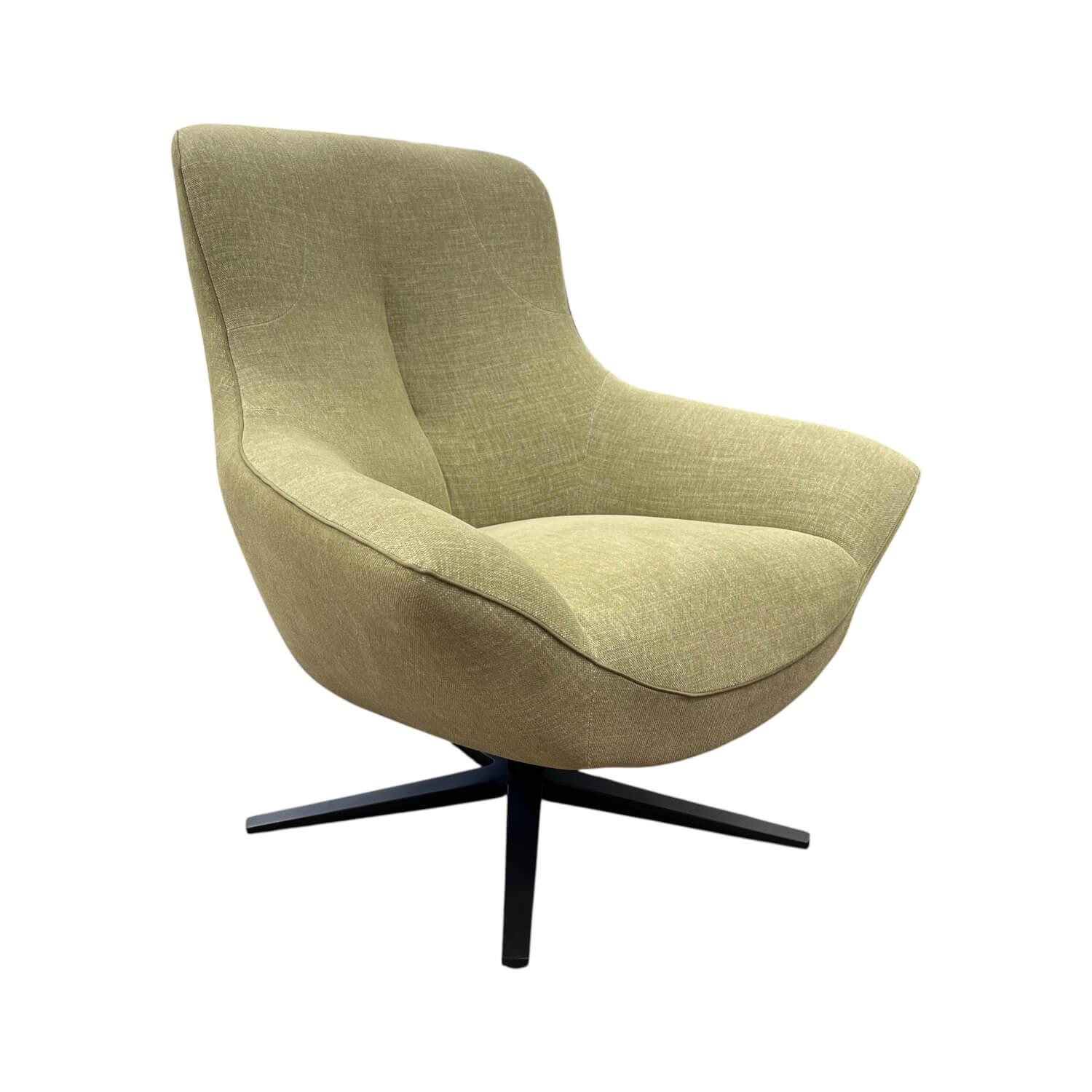 Rom - Sessel Rico Stoff Escana Sage Grün Gestell Metall P694 Schwarz - 1