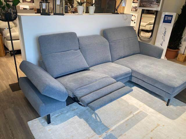 Activineo - Ecksofa Beauty Stoff 4 Carmen 158 Niagara Blau Füße Metall Schwarz Pulverbeschichtet - 4