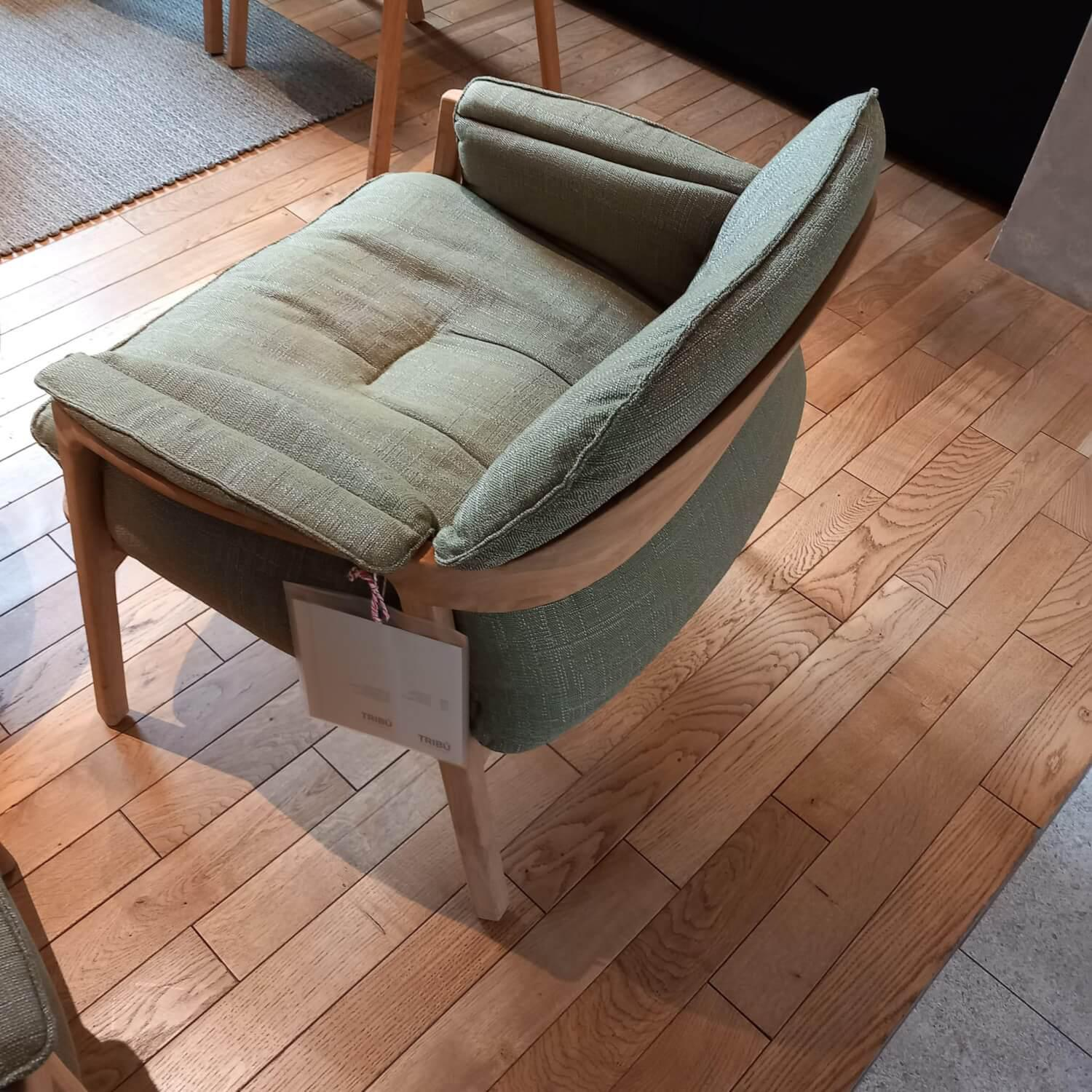 Tribù - 2er-Set Nomad Lounge Chair Bezug Stoff Tagika Moss B189 Grün Gestell Massivholz Teak - 10