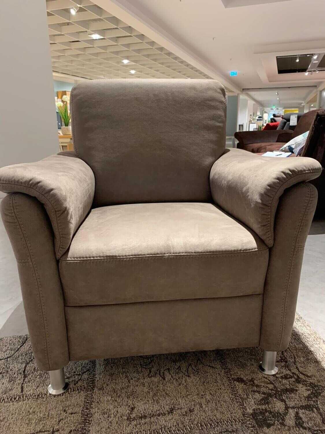 Ponsel - Garnitur S266 System 10 Stoff Beige Anthrazit 2 Sofas 1  Sessel - 5