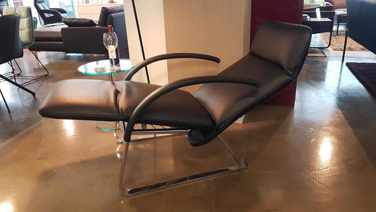 Franz Fertig - Sessel Fino Leder Napoli Nero Schwarz mit Verstellfunktion - 5