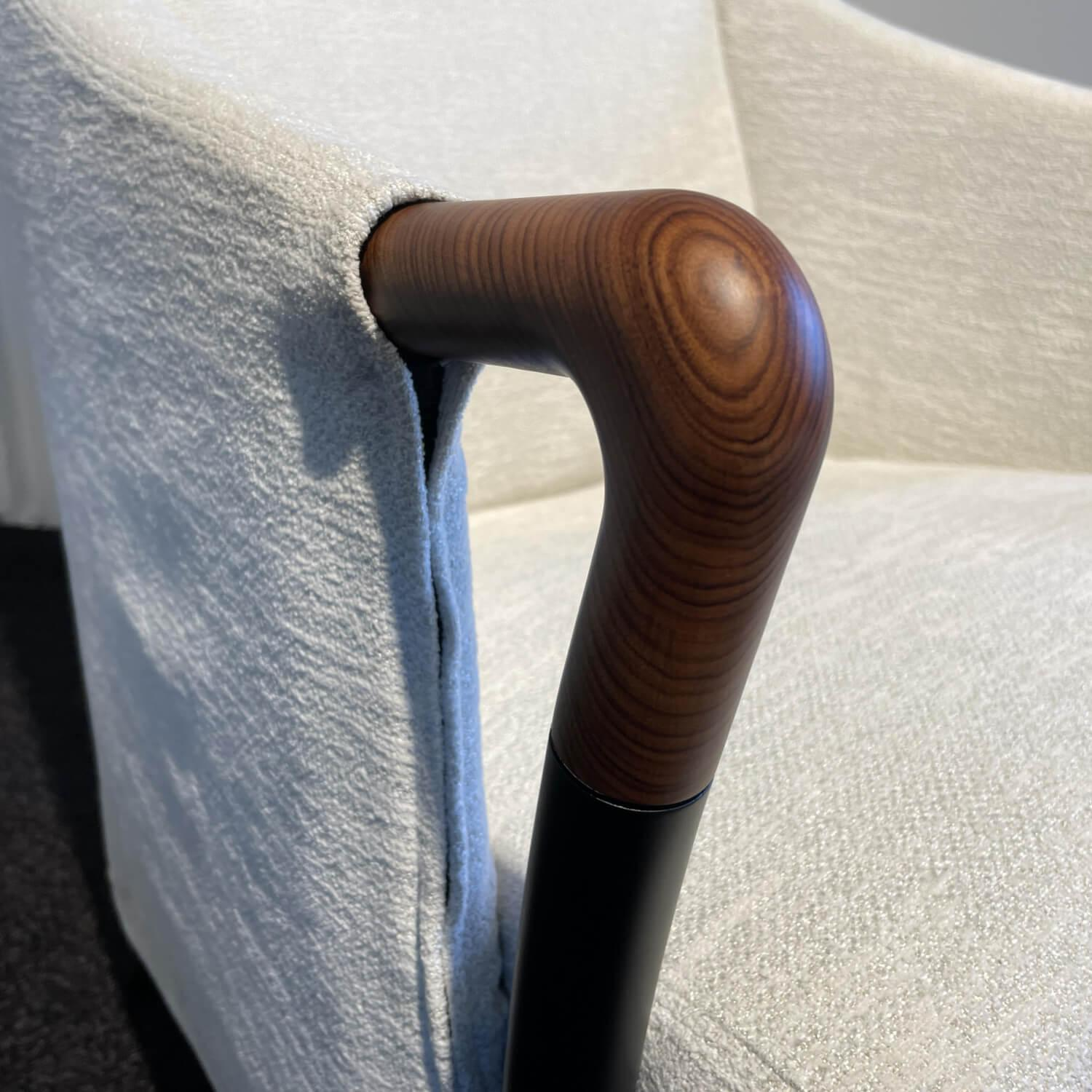 Giorgetti - Sessel Progetti Bergere Bezug Tinto 10611 900 Ottico 6510 mit Hocker Progetti und Kopfstütze - 3