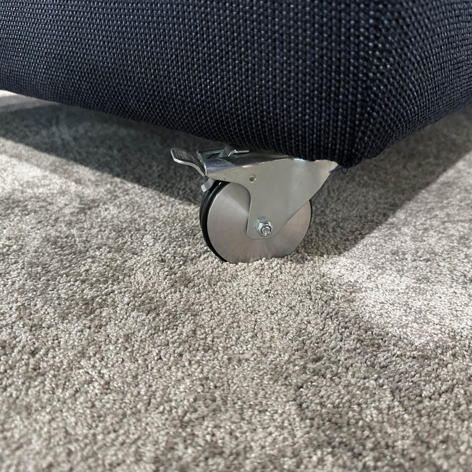 W. Schillig - Ecksofa 15278 Taoo Inkl Funktionshocker Mit Rollen Stoff W61/28 Blau Metallfuß Glänzend - 7