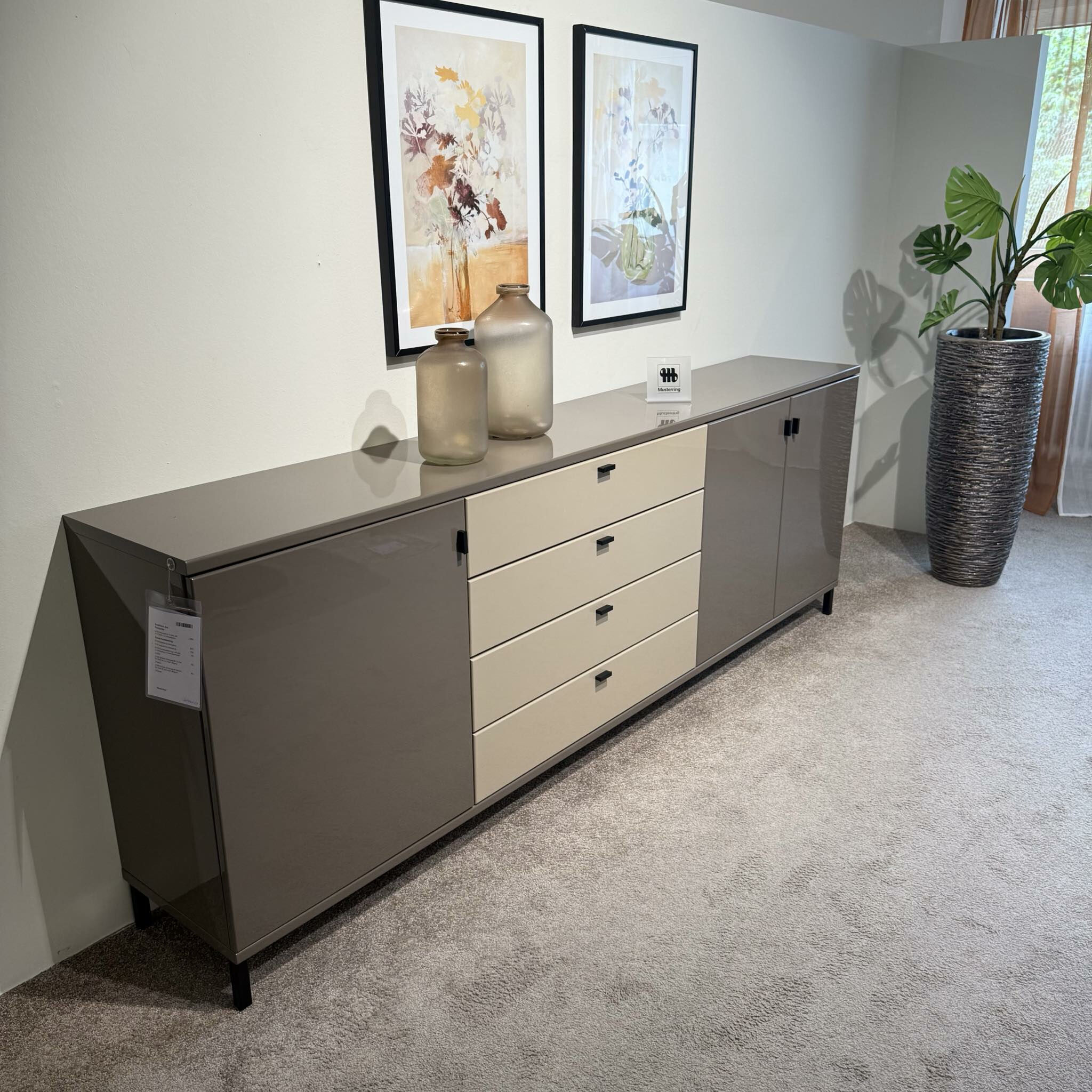 Musterring - Sideboard Kira System Terra Hochglanz Beige Braun - 2