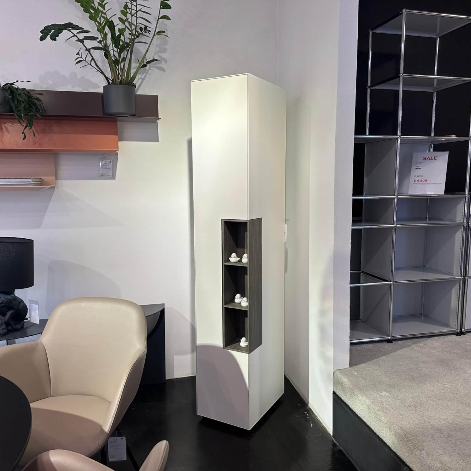 MDF Italia - Regal Inmotion Lack Weiß X042 Holz Natur Grau - 3