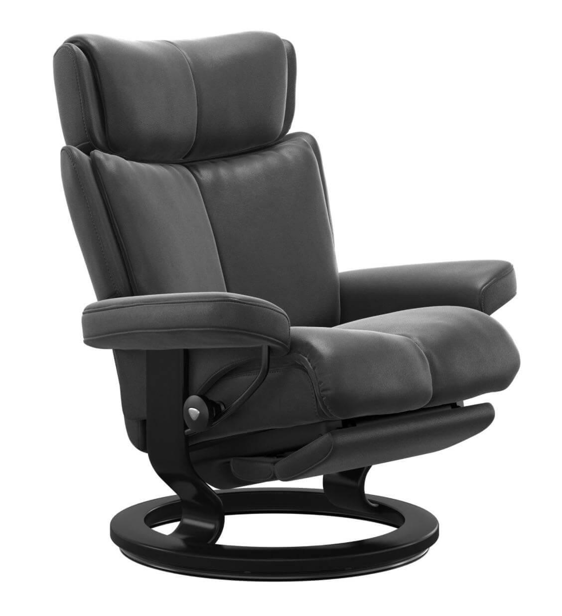 Stressless - Sessel Magic M Classi Mit LegComfort Akku 1144716 Leder Color Cori 70 Blue Blau Holz Schwarz - 5