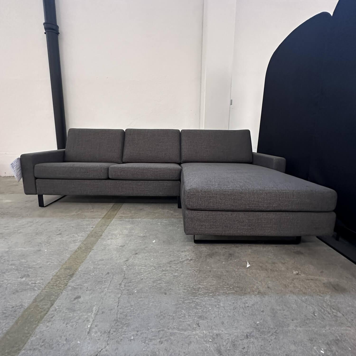 COR - Ecksofa Conseta Stoff 8160 Schwarz Grau Metallkufen P120 Pulverbeschichtet Schwarz Mit Filzgleiter - 3