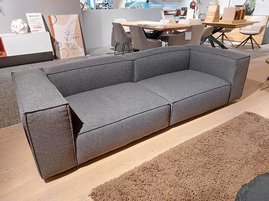 Raum.Freunde - Sofa Aki Stoff Roma 6258 Dark Grey Grau - 6