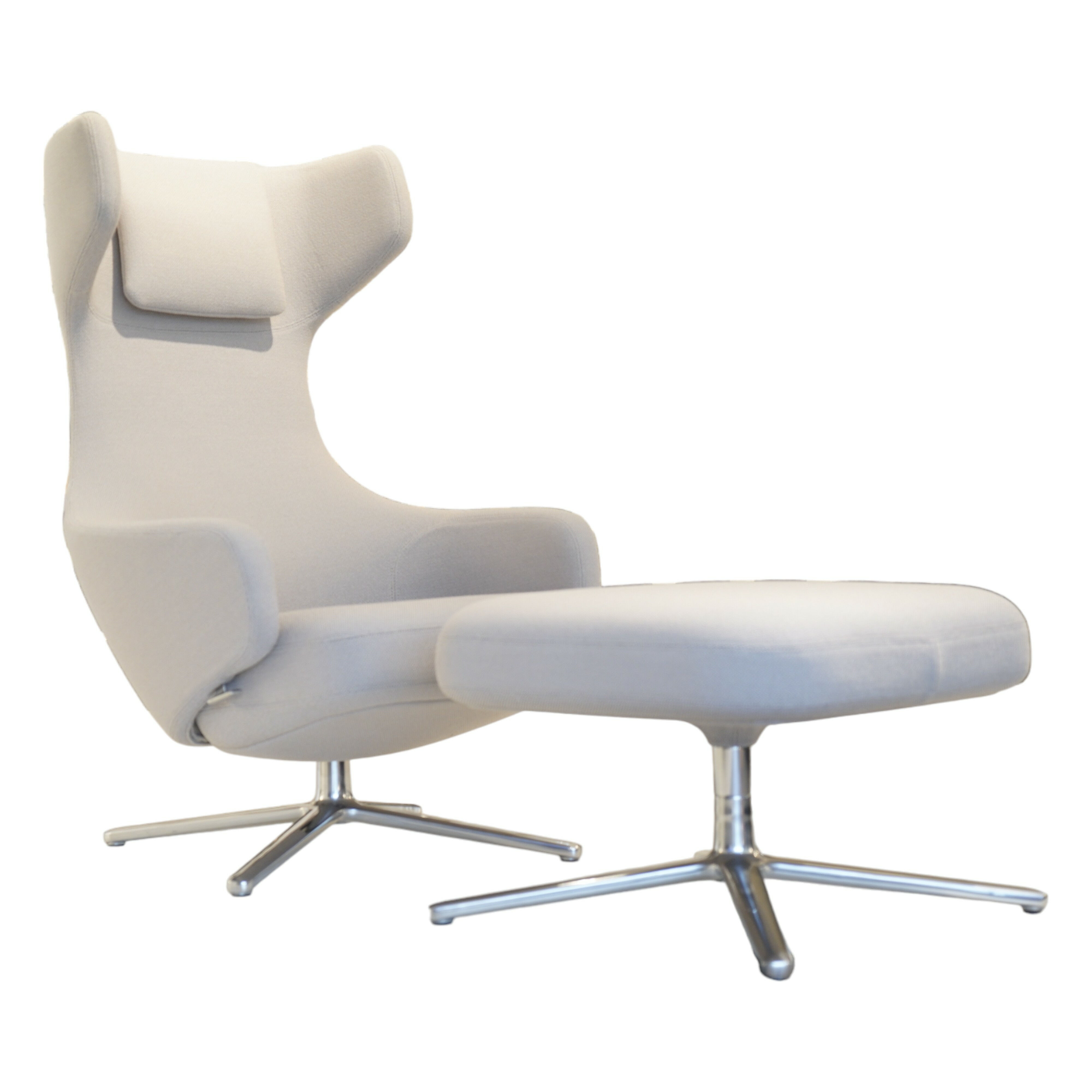 Set Sessel & Fußstütze HAL Lounge von Vitra - beige eiche natur