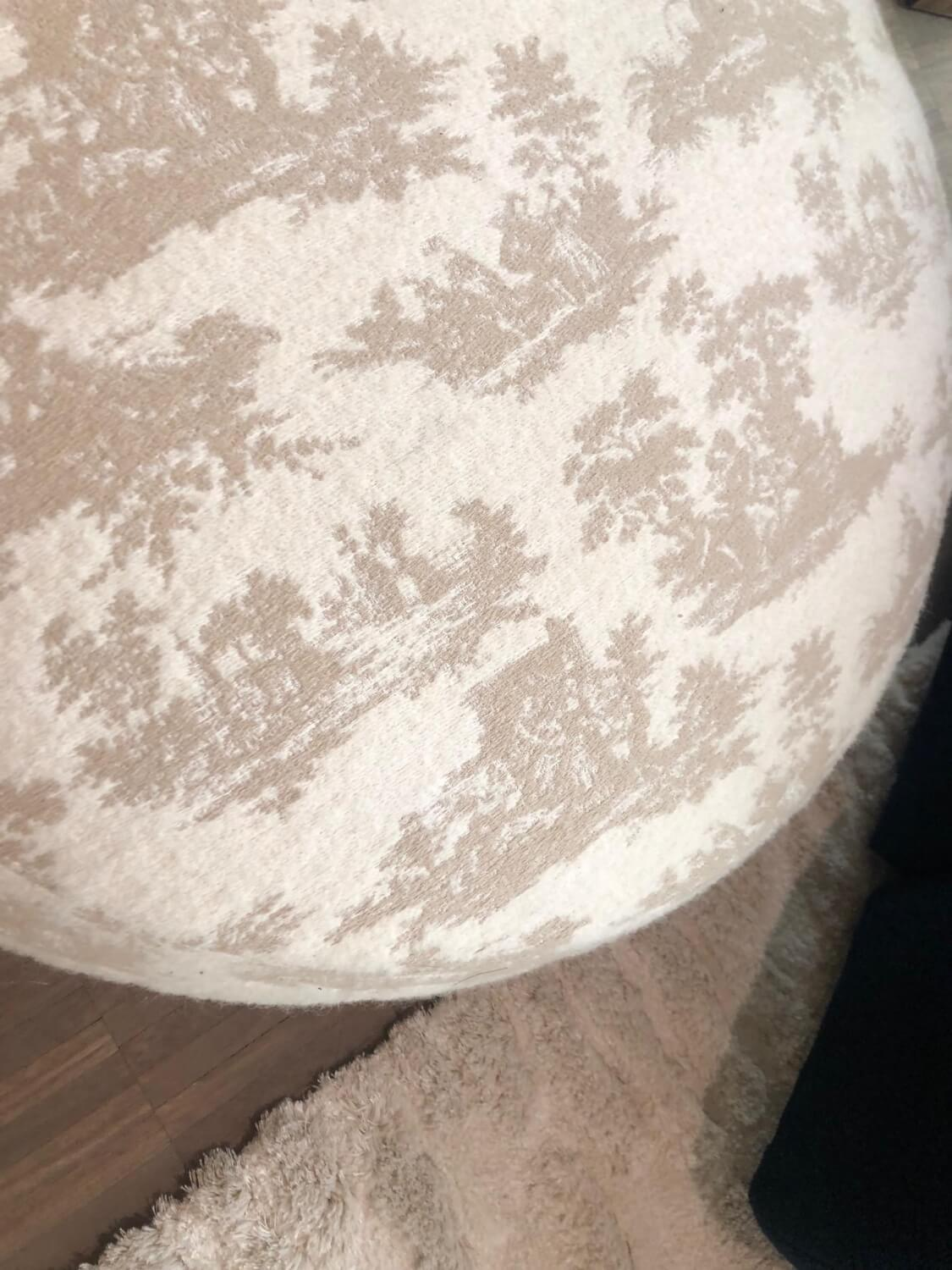 Moroso - Hocker Pacific Rund Stoff Snow Magic Creme - 2