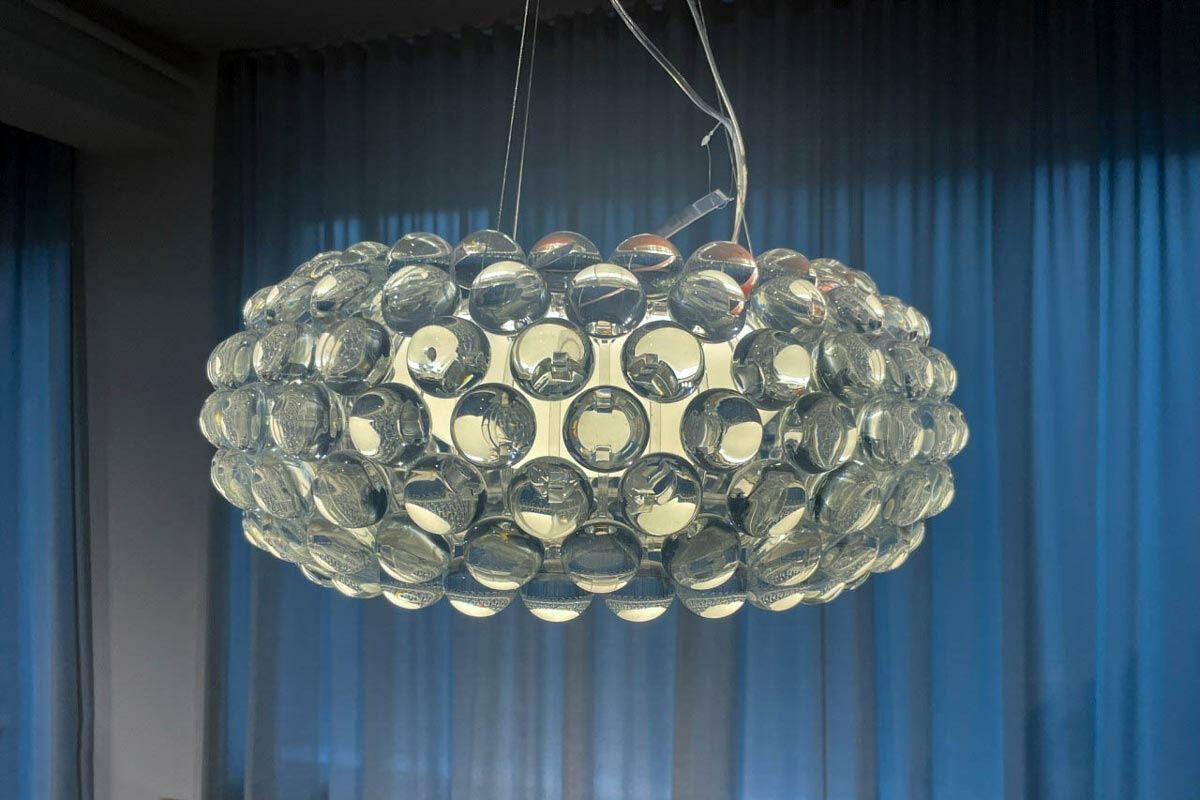 Foscarini - Pendelleuchte Caboche Plus Media Polymethilmethakrylat Mundgeblasenes Glas Verchromtes Aluminium - 2