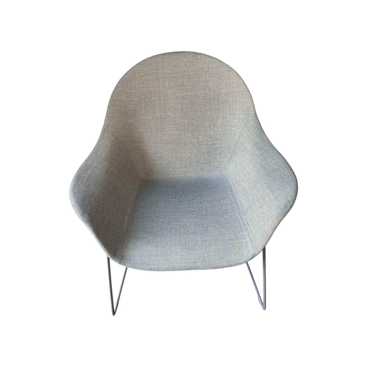 Johanson Design - Sessel Atticus Lounge Low Stoff Remix 2 852 Grau Gestell Metall Grau Blau - 1