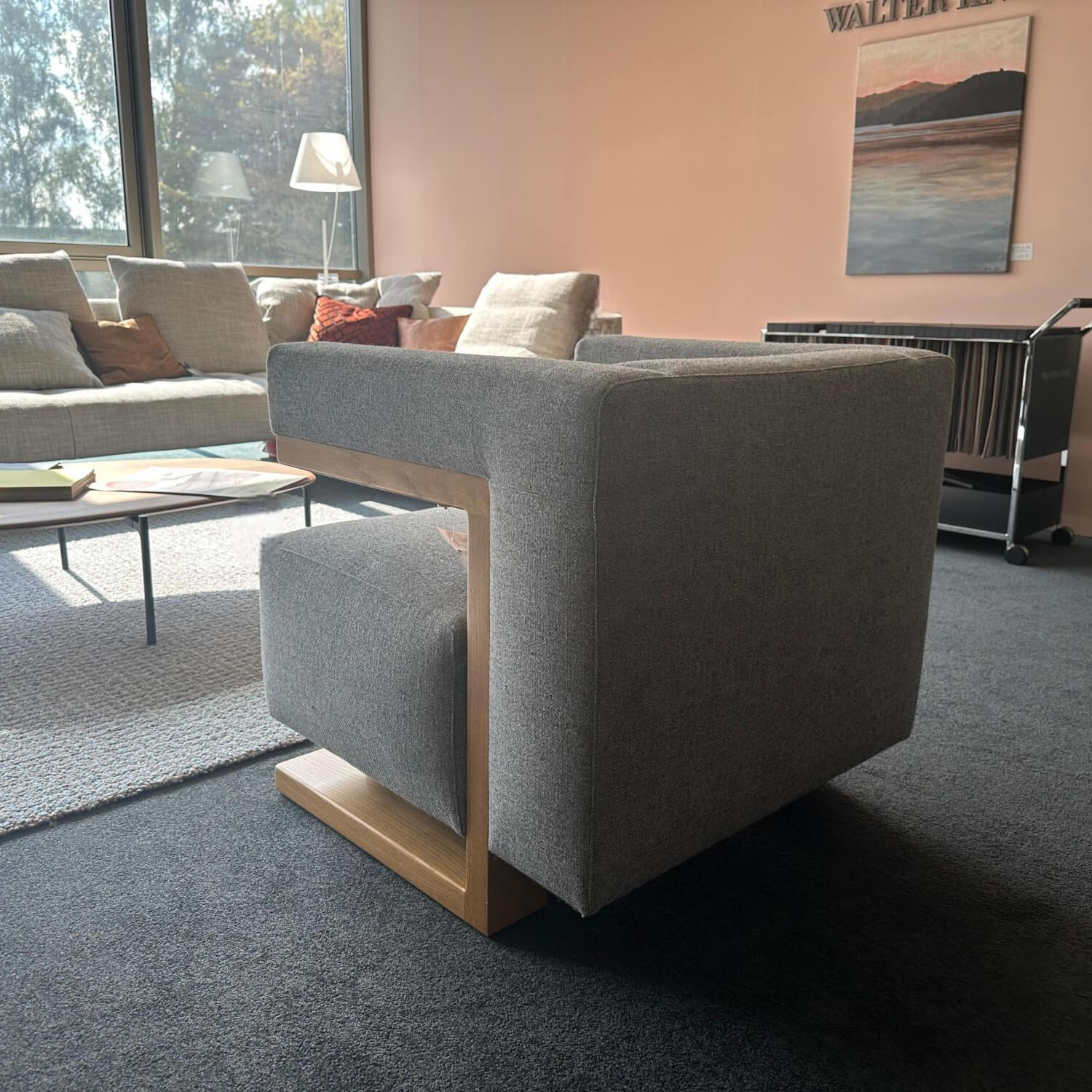 Tecta - Sessel Gropius F51 Stoff Hallingdal 65 130 Grau Gestell Eiche Massiv - 7