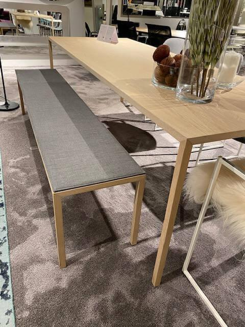 Arco - Essgruppe Slim Und Frame Platte Duramas Semi Massiv Eiche Weiß Geölt Sitzkissen Stoff Grau Gestell Epoxy White Weiß - 3