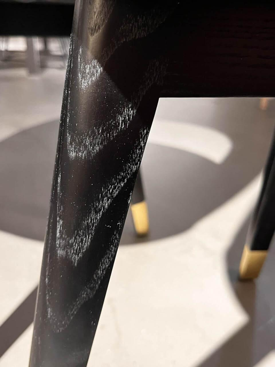 Baxter - 2er Set Armlehnstuhl Colette Sitz Leder Texture Day Chain Weiß Schwarz Rücken Leder Kashmir Fumée Anthrazit Gestell Schwarz - 5