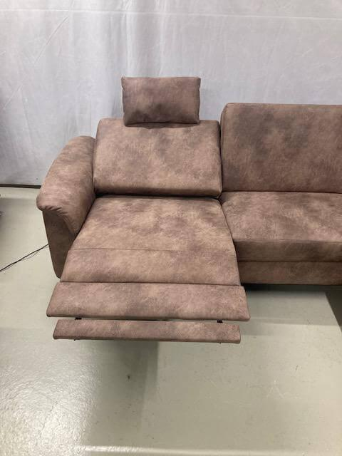 Dietsch - Ecksofa Enjoy Stoff 4 Hunter 800 Cappuccino Braun mit Relaxfunktion - 4