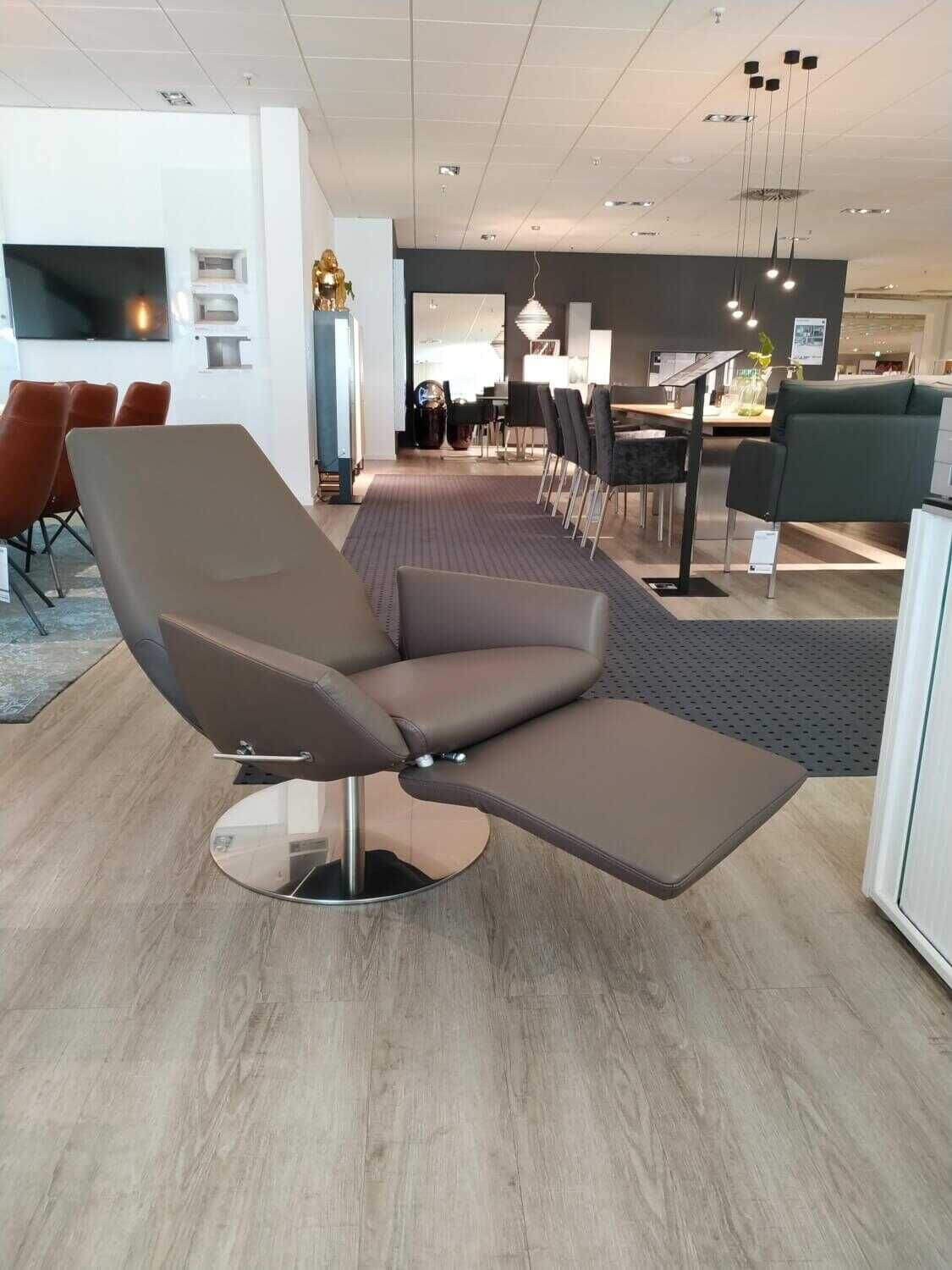 WK Wohnen - Sessel WK 680 Leder Tipo Polo Anthrazit mit Verstellfunktion - 4