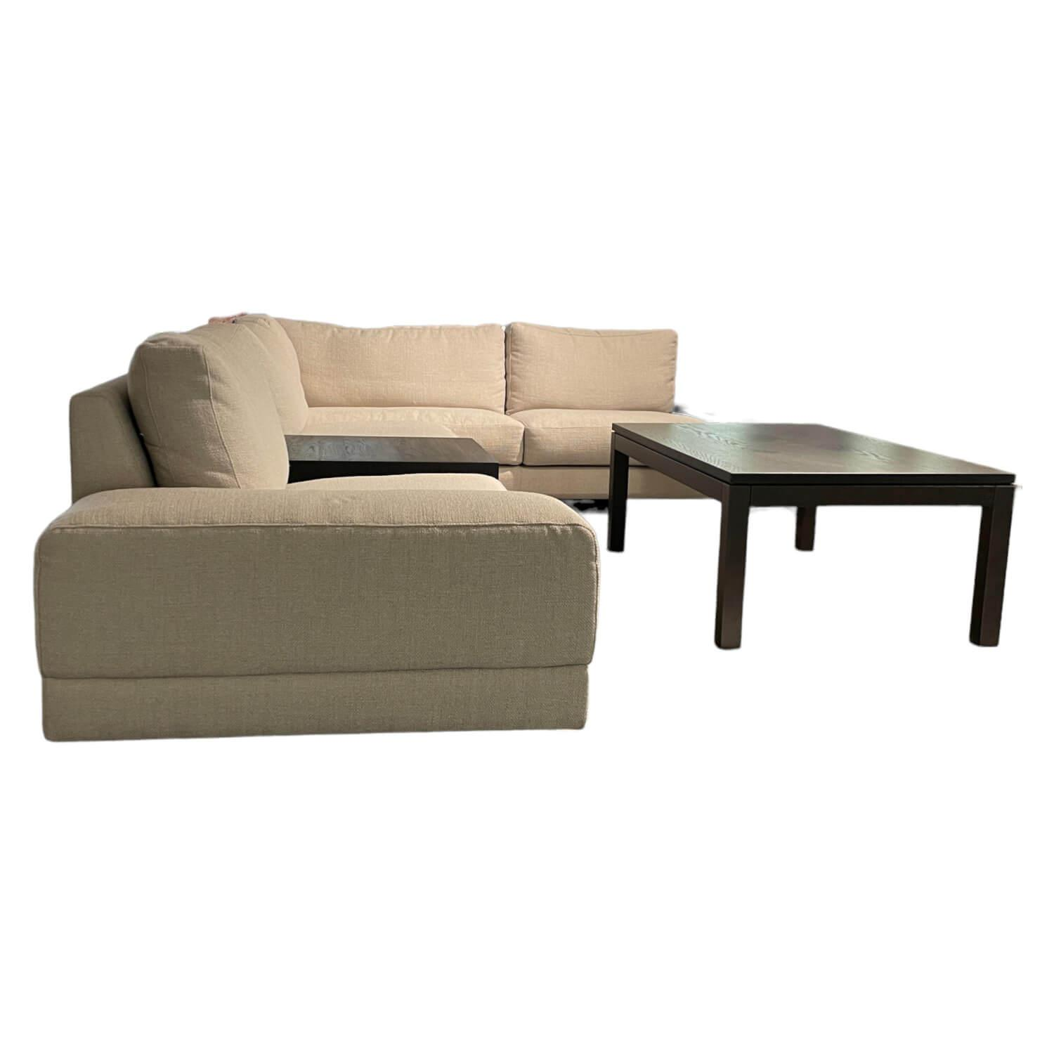 Violetta - Sofa Andria Stoff 30 Fjord 86 Sahara Mit Mittelablage Aus Holz - 1