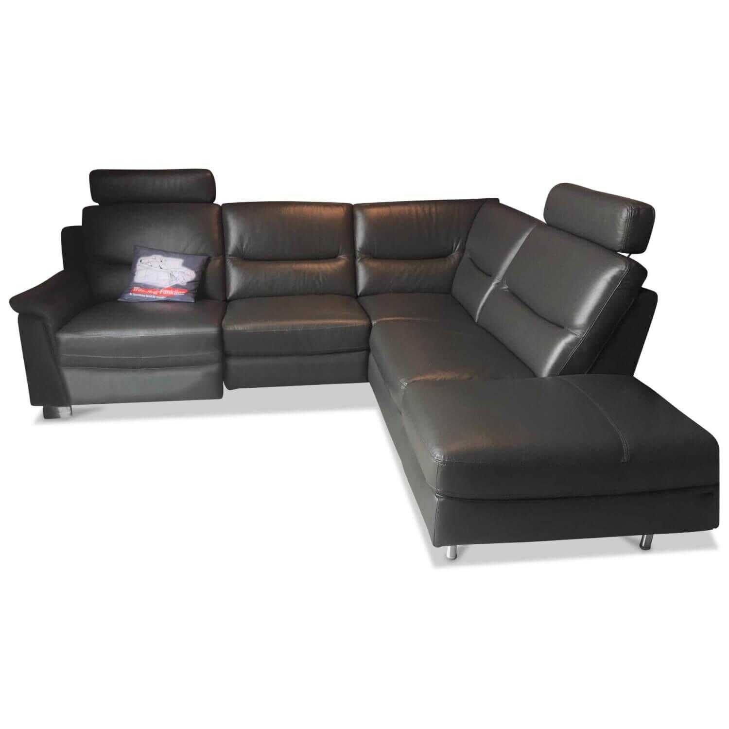 Cuoio - Ecksofa Modulare Leder Braun mit 2 Kopfstützen - 1