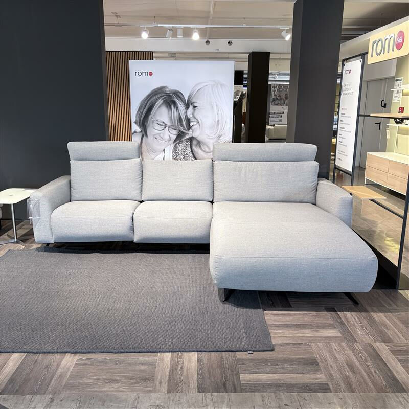 Rom - Ecksofa Cosmo HM 300 Stoff Silver Grau Gestell Schwarz - 3