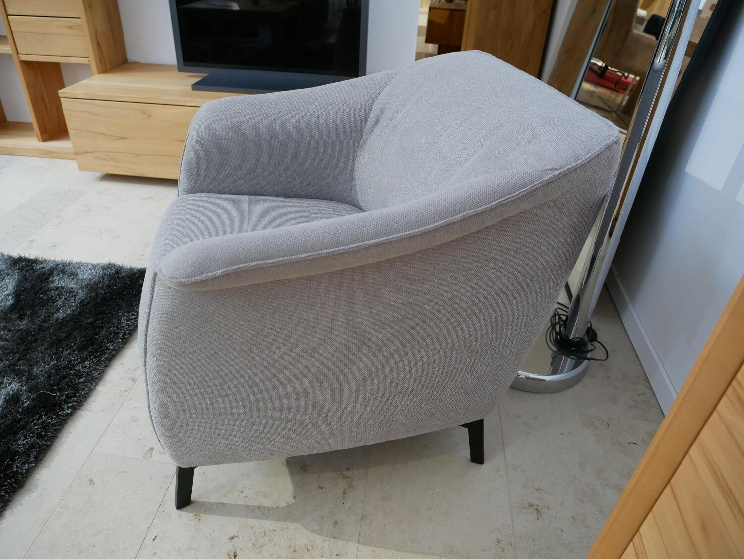 Candy - Sessel August 1057 Stoff Free Silver Gr. 6 Metallfuß Schwarz Matt - 3