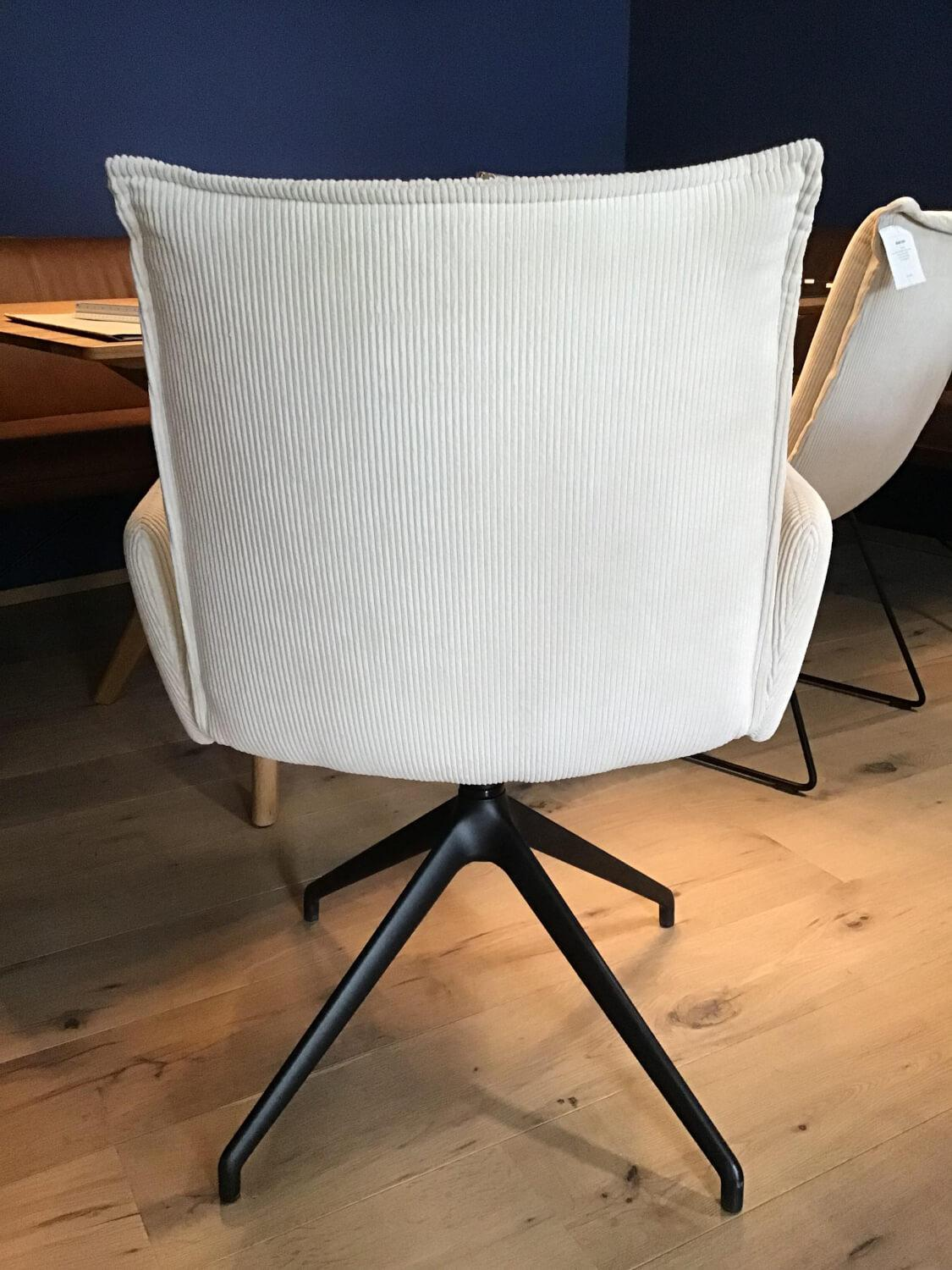 Haas - Essgruppe 3 Stühle Und Eckbank Mason Leder Rawhide Cognac Braun Und Stoff Lisboa 5 Beige Gestell Schwarz, inkl. Tisch - 8