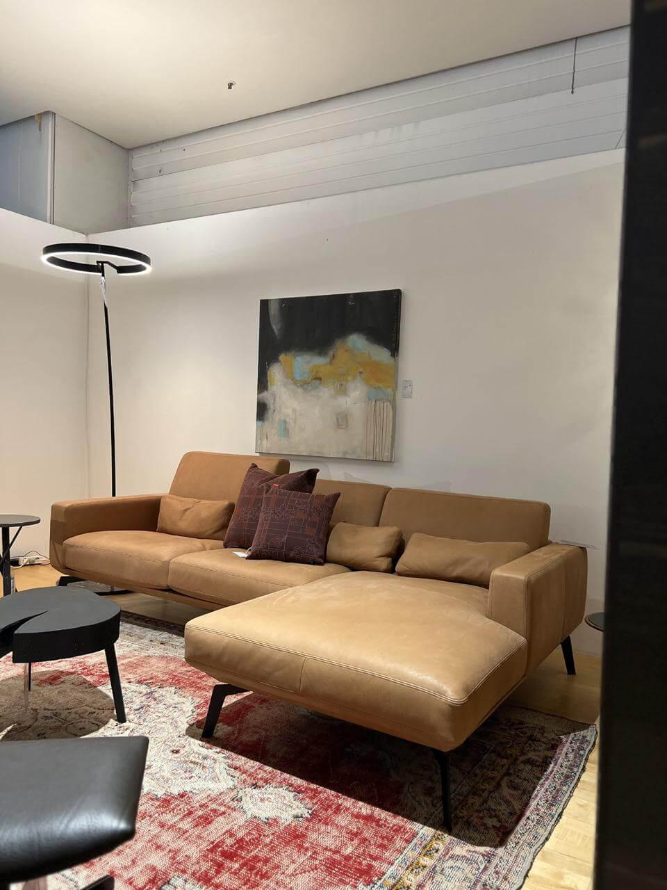 De Sede - Sofa DS 87 Leder 45 Naturale Cuoio Braun Füße Schwarz Beschichtet - 4