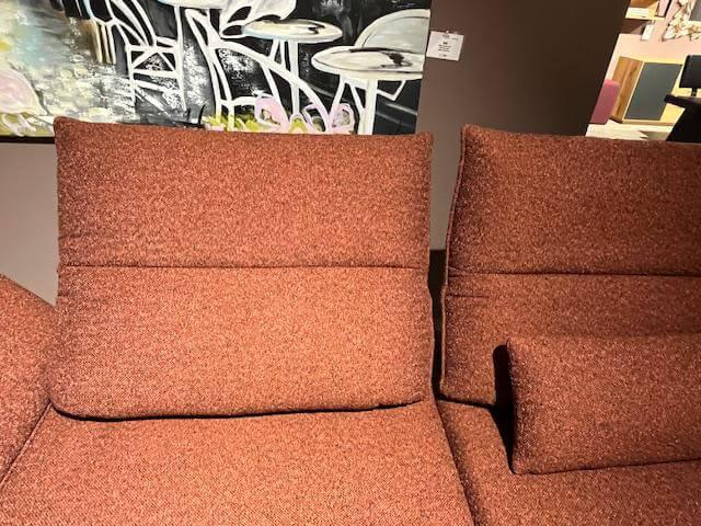 Koinor - Ecksofa Ciao Bezug 16 Luando Rostbraun Rot Kupfer Braun Füße Metall Schwarz Pulverbeschichtet Mit Verstellungen Inklusive 2 Nierenkissen - 2