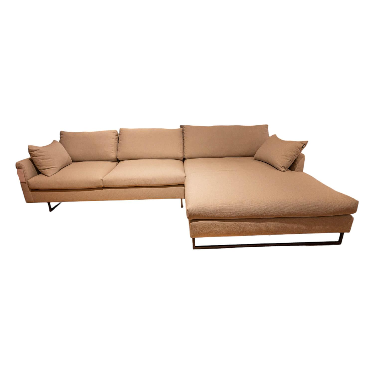 freistil Rolf Benz - Ecksofa 134 Stoff 4046 Hell Steingrau Stahlkufe Tiefschwarz Matt Inklusive Kissen - 1