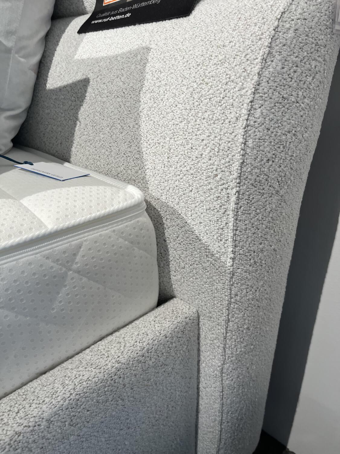 RUF Betten - Boxspringbett KS808718 Stoff 07448 Grau Inklusive Matratze Und Nackenpolster - 2