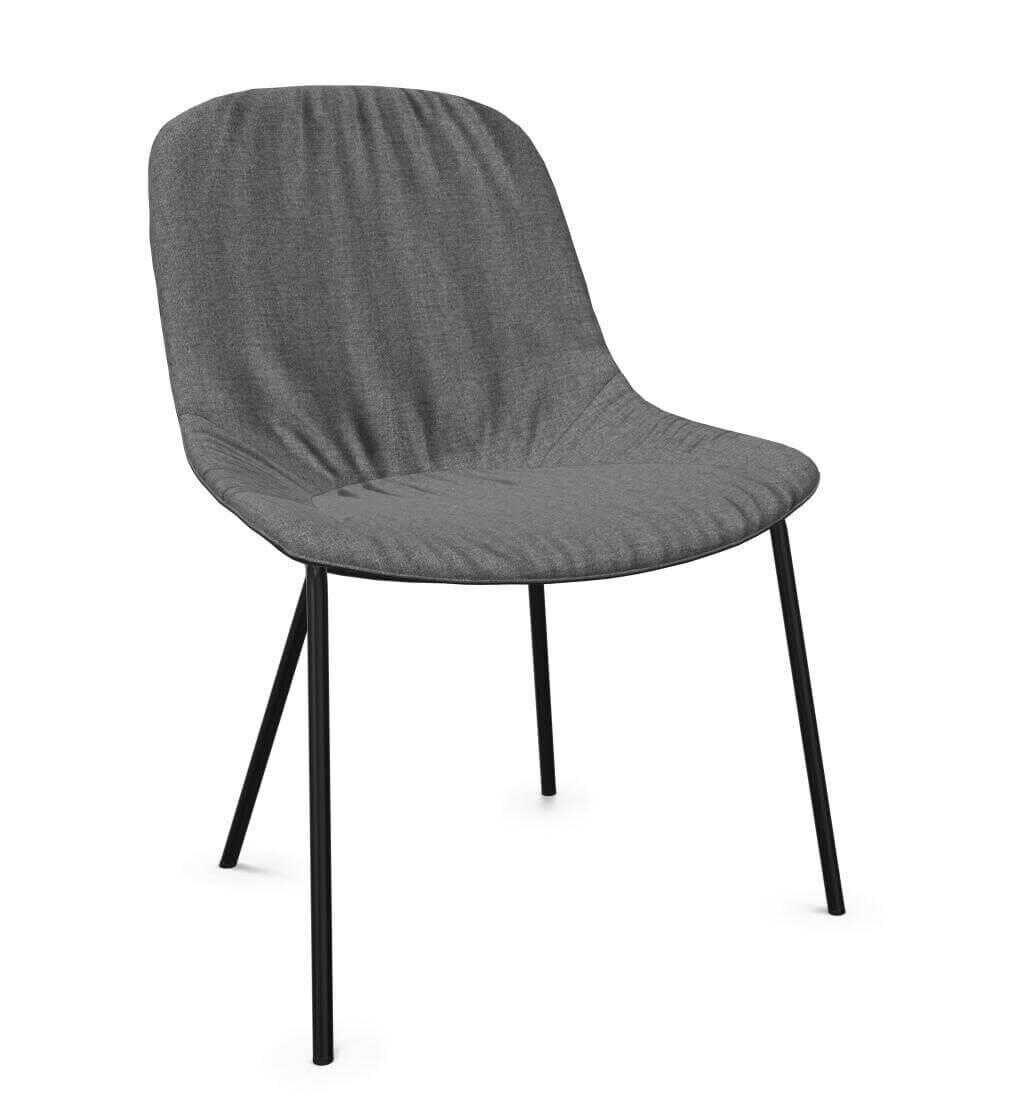 Walter Knoll - 4er-Set Stuhlgruppe Cheru Stoff Gaia 7890 Silver Grau - 2