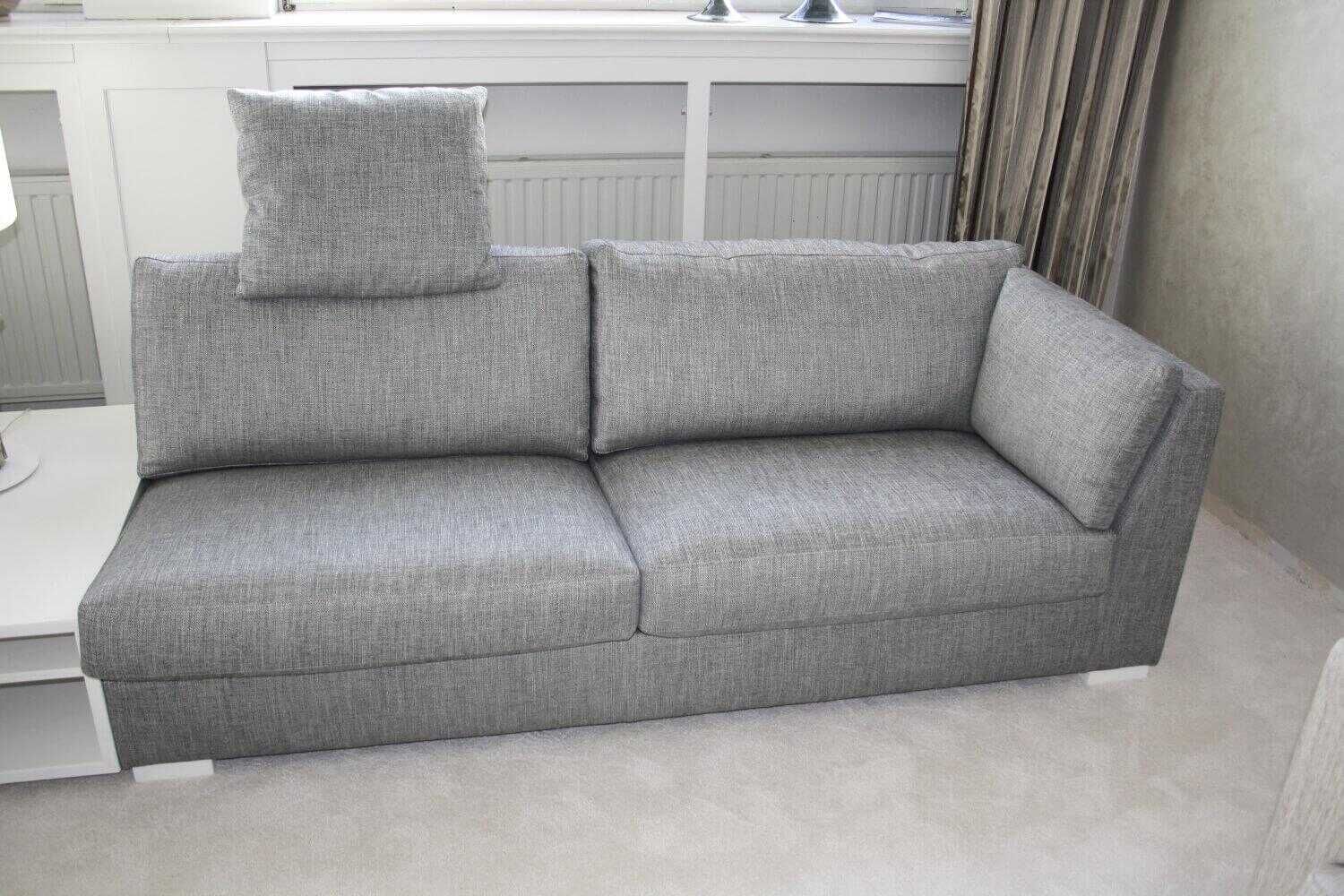 Bielefelder Werkstätten - Sofa BW Inspiration BW-122-3030, BW-122-3020 Stoff Grau mit Tisch BW-122-201 - 2