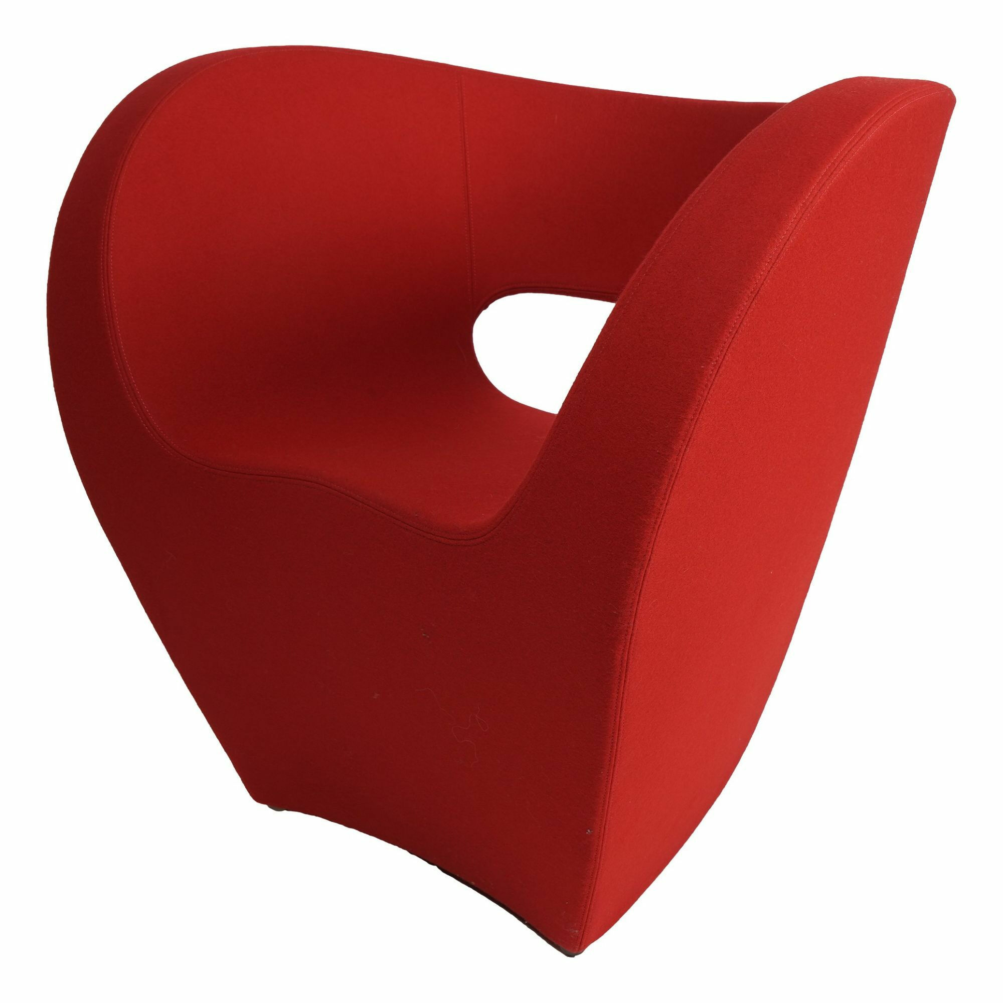 Moroso - Sessel Victoria and Albert Stoff A0867 Divina 3 623 Rot Cat. W Reine Schurwolle - 1