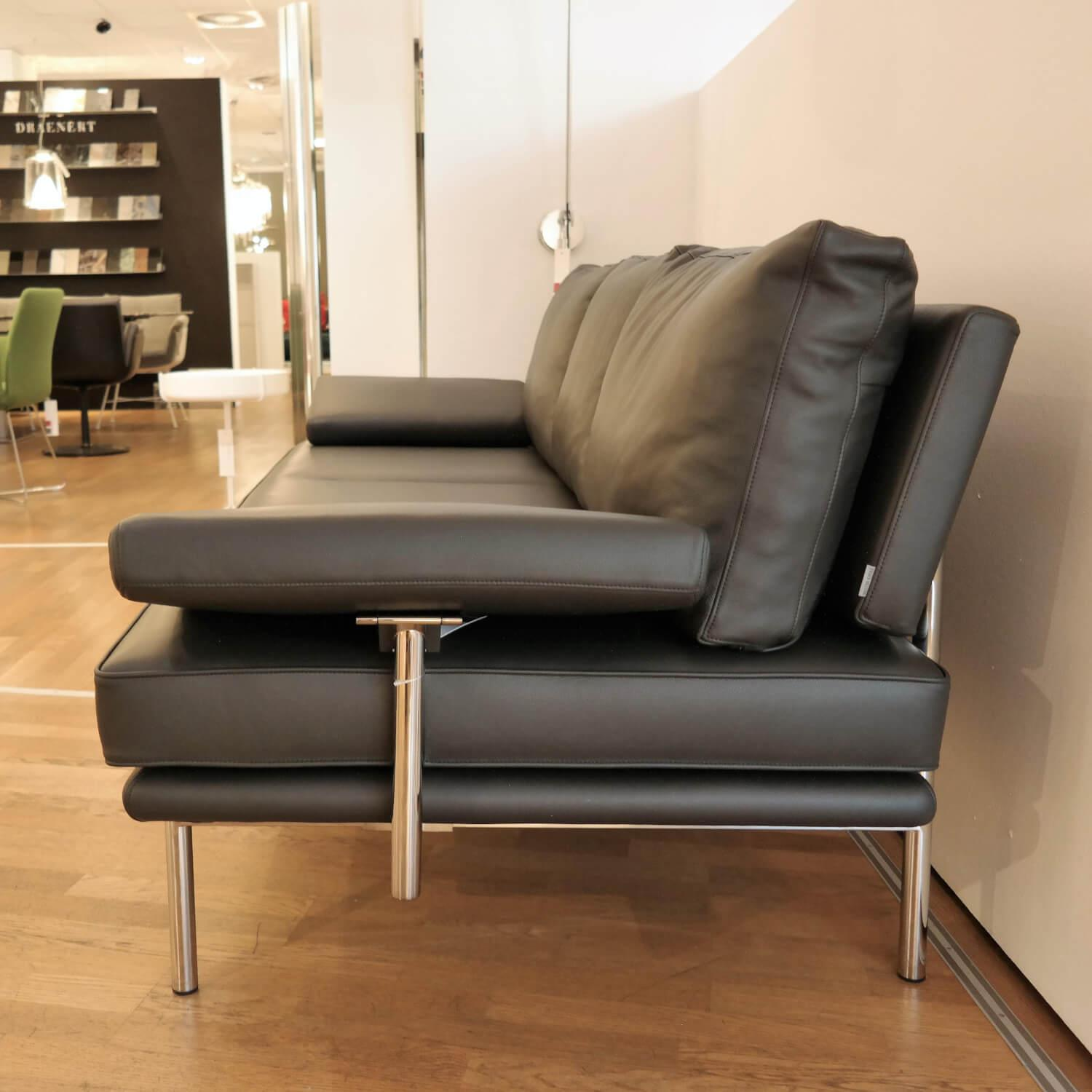 Sofa Living Platform 400-30 FLFR Leder 55 1399 Dark Bronze Braun
