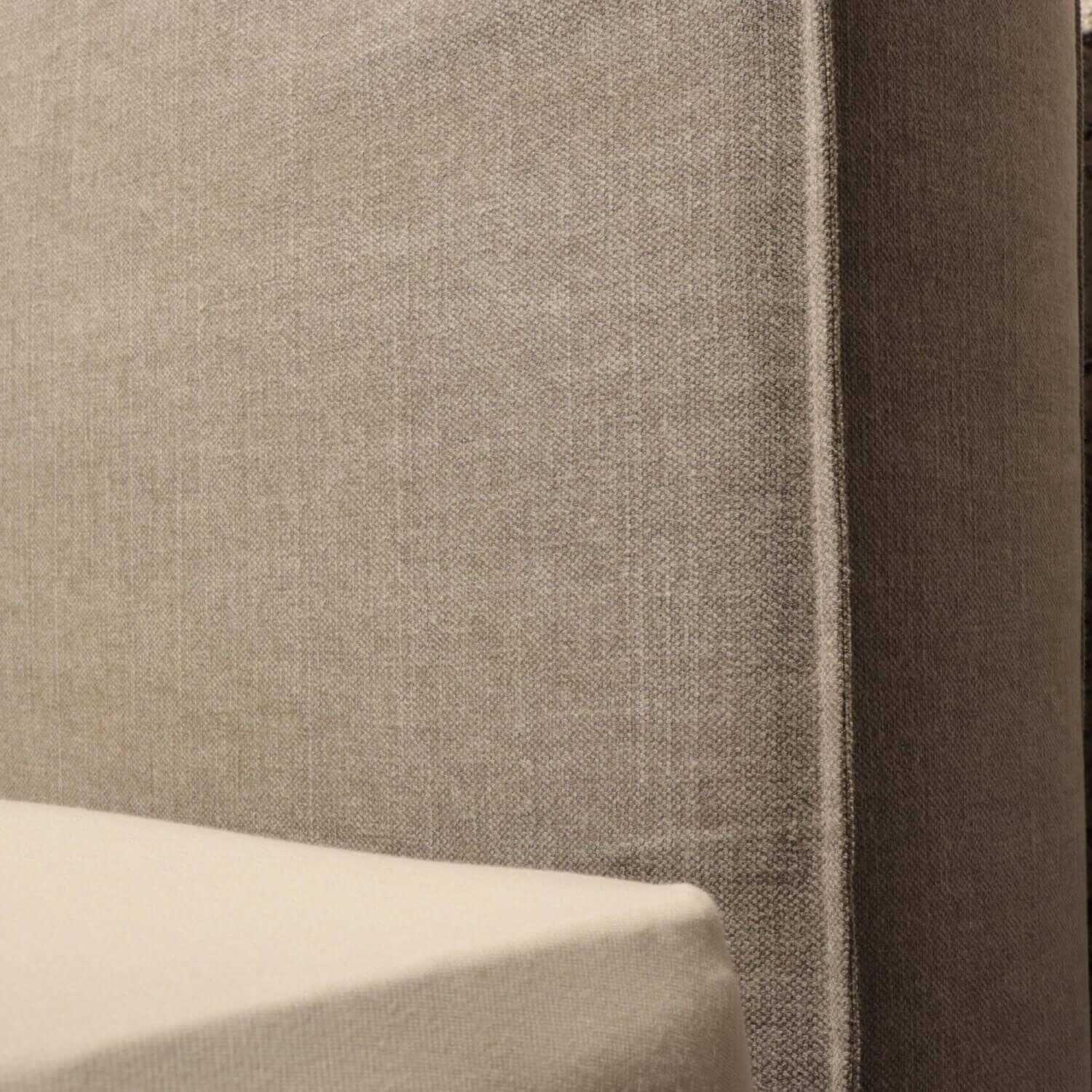 Schramm - Pure Ell Mit 2 Nachttischen Stoff PG 2 Clara 820 Stone Füße ZF10 Schwarz - 7