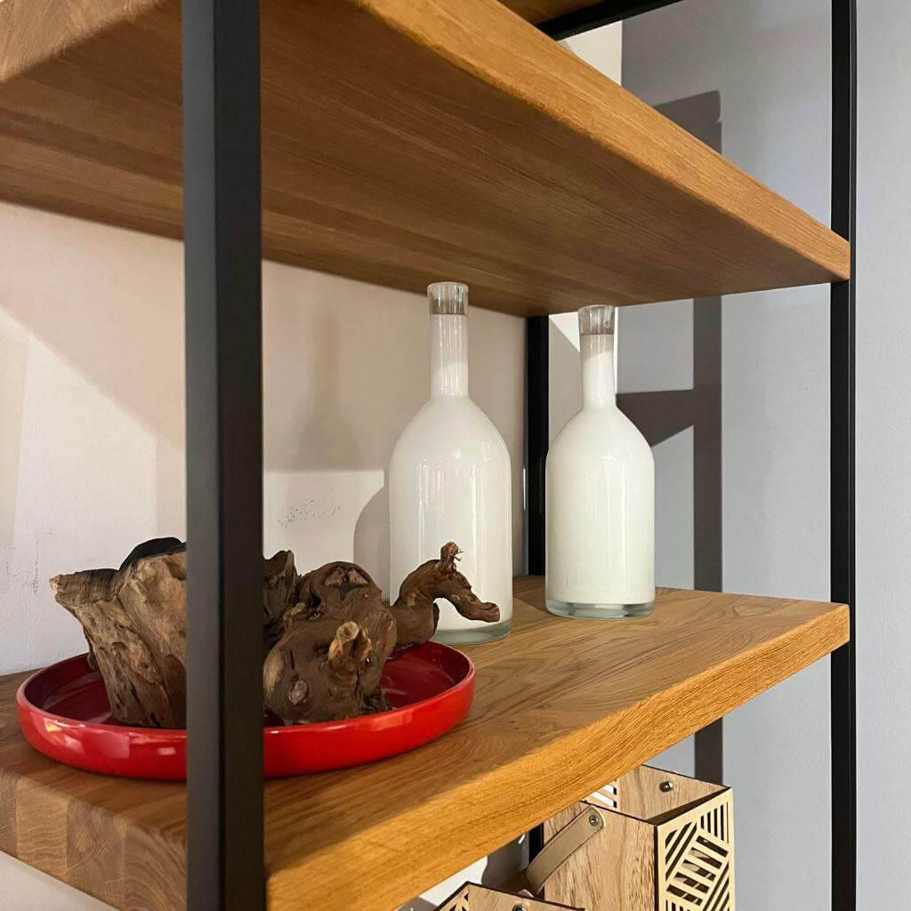 Natura - Regal Farmingdale Oberfläche Holz Eiche Gestell Metall Schwarz - 3